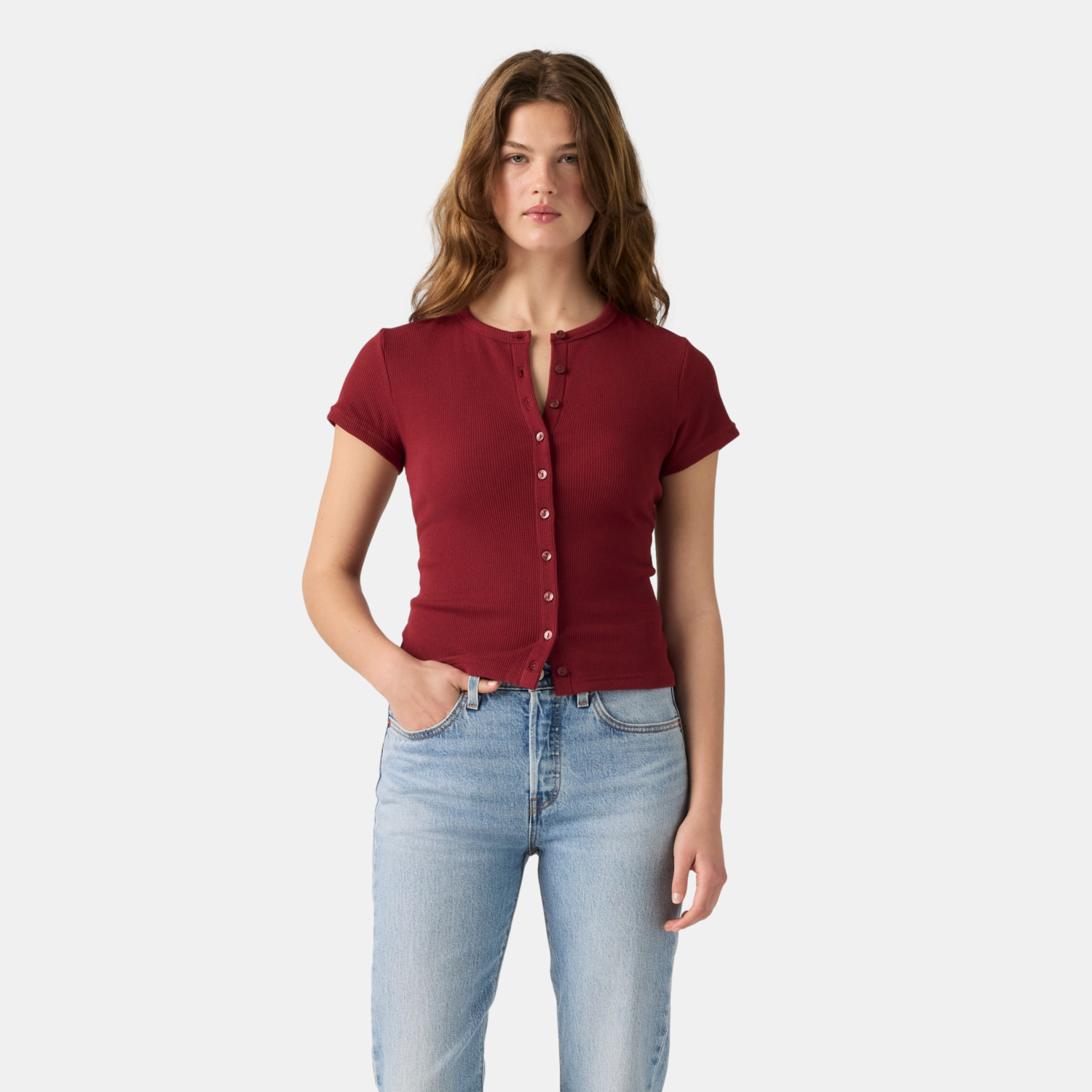 POLO MUJER RORY BUTTON THROUGH BURDEO LEVIS 0086M-0002 - 1