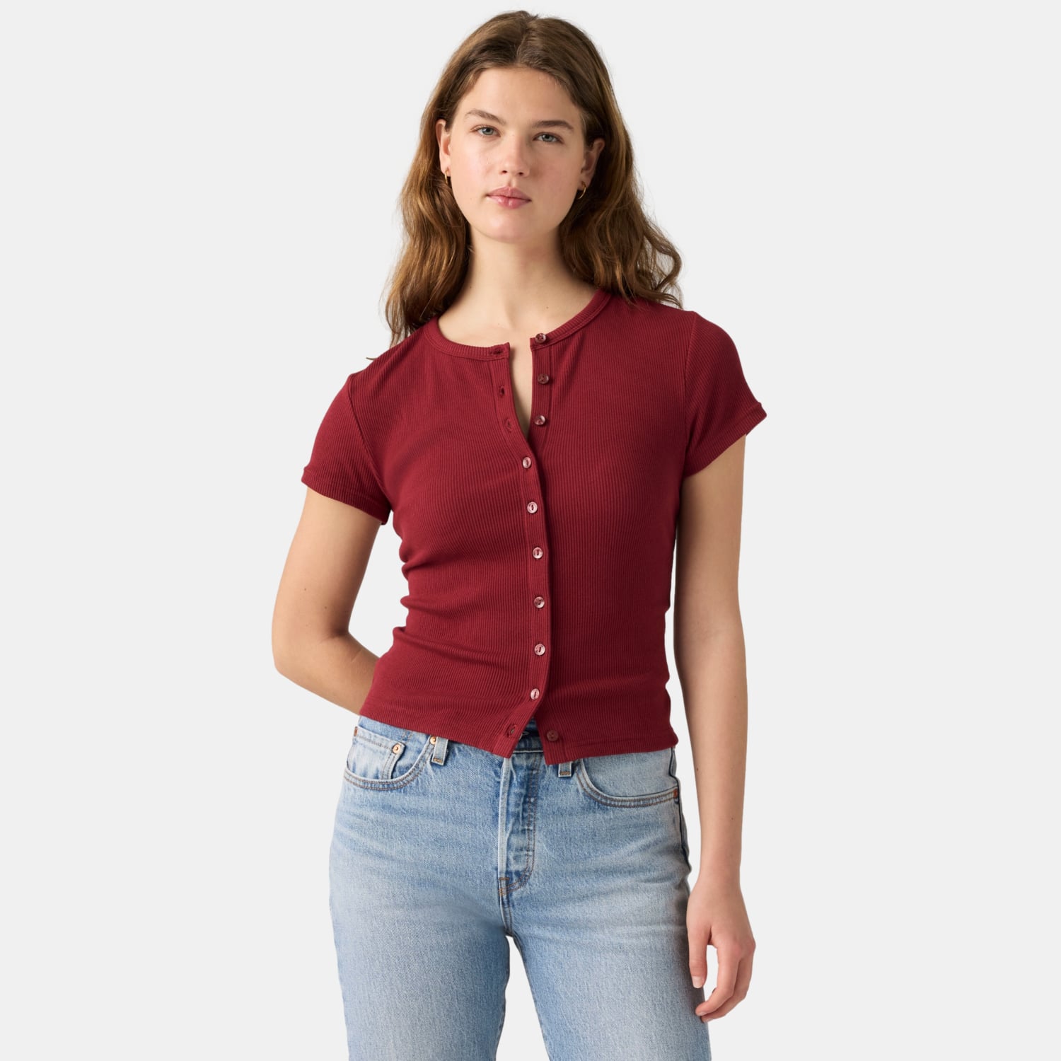 POLO MUJER RORY BUTTON THROUGH BURDEO LEVIS 0086M-0002 - 3