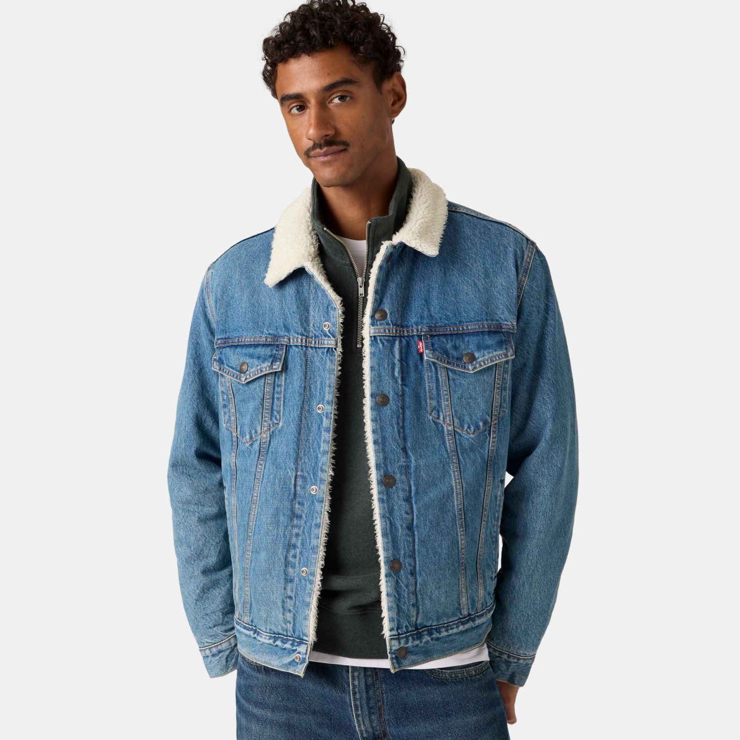 CASACA HOMBRE TYPE 3 SHERPA TRUCKER AZUL LEVIS 16365-0346 - 3