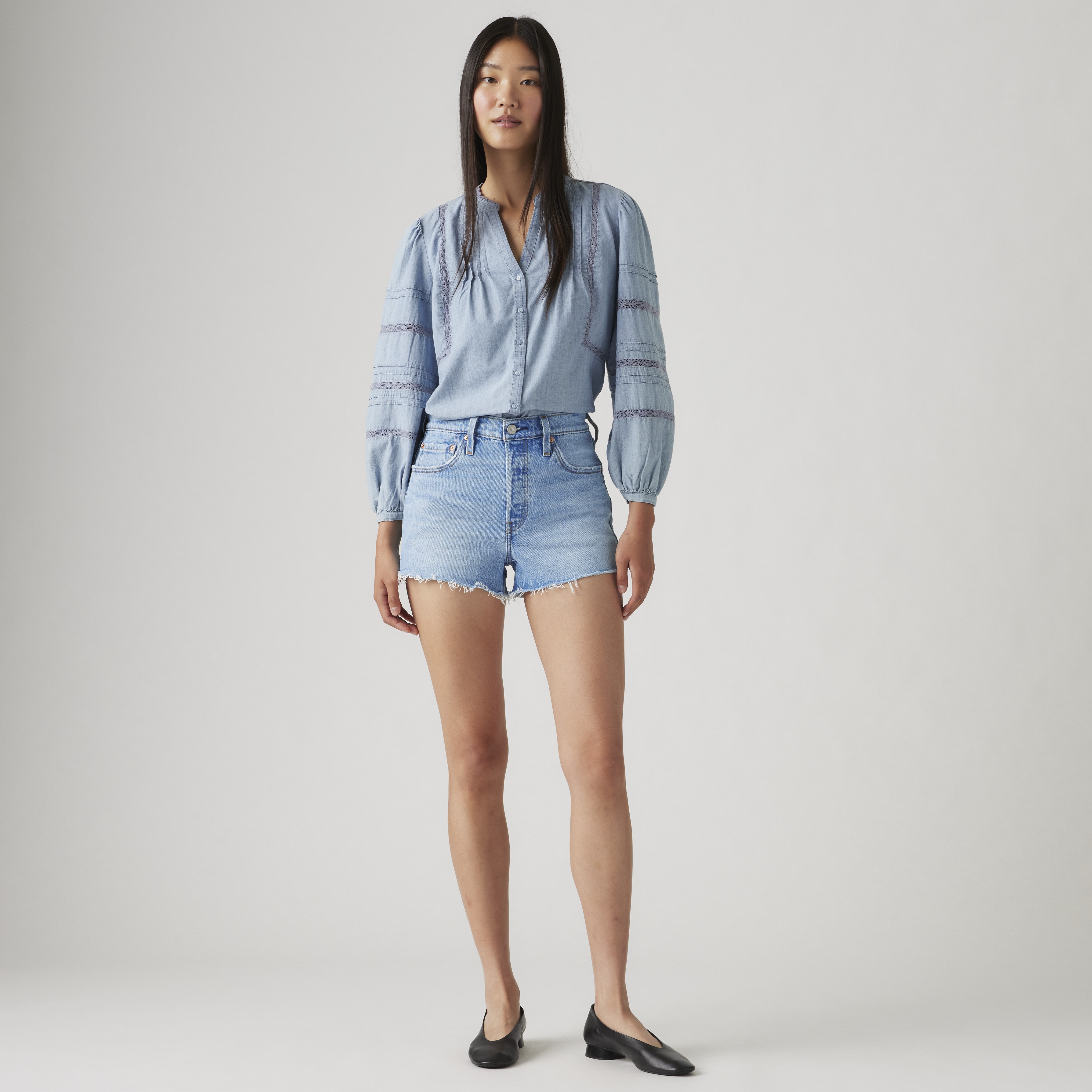 SHORTS MUJER 501 AZUL LEVIS 56327-0474 - 2