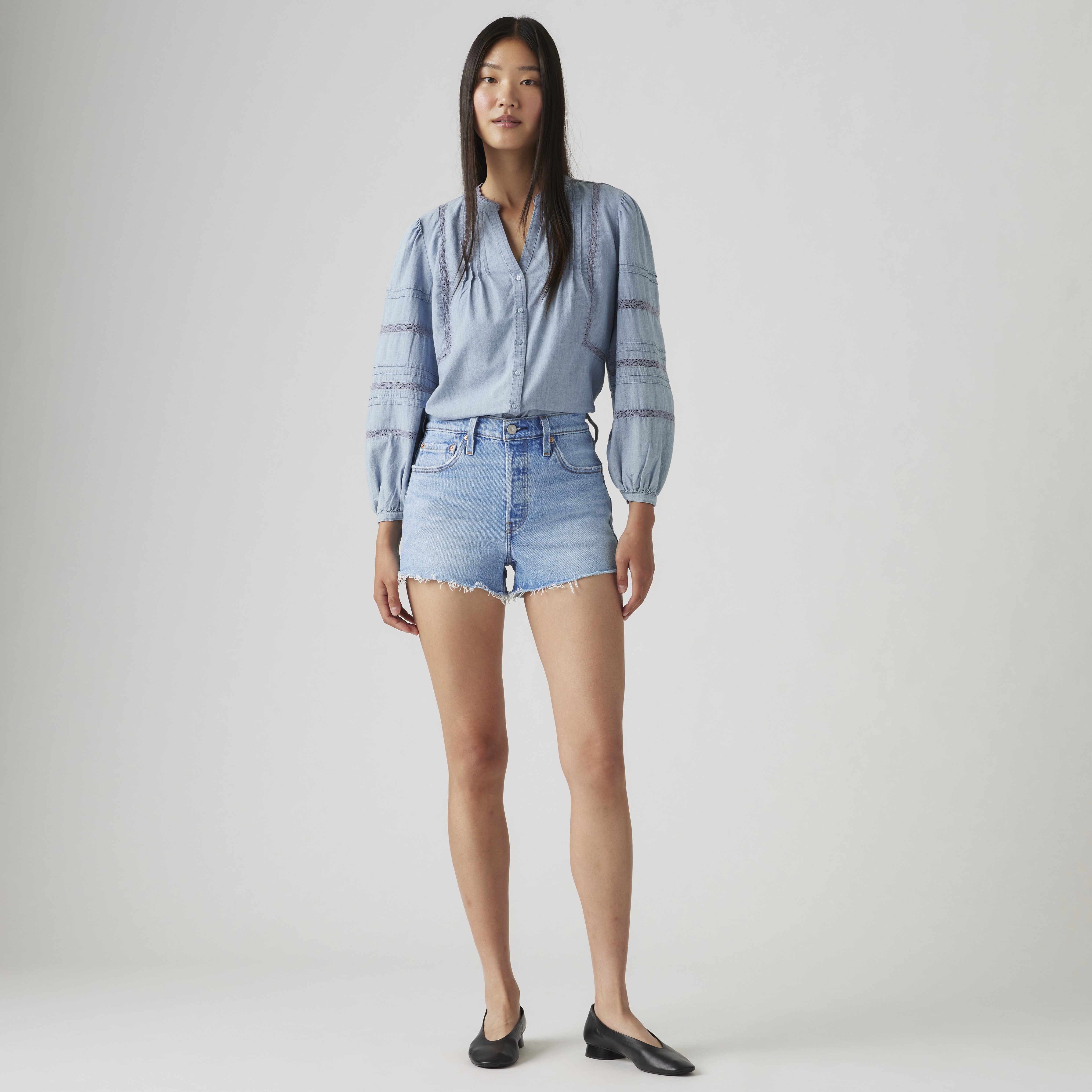SHORTS MUJER 501 AZUL LEVIS 56327-0474 - 2