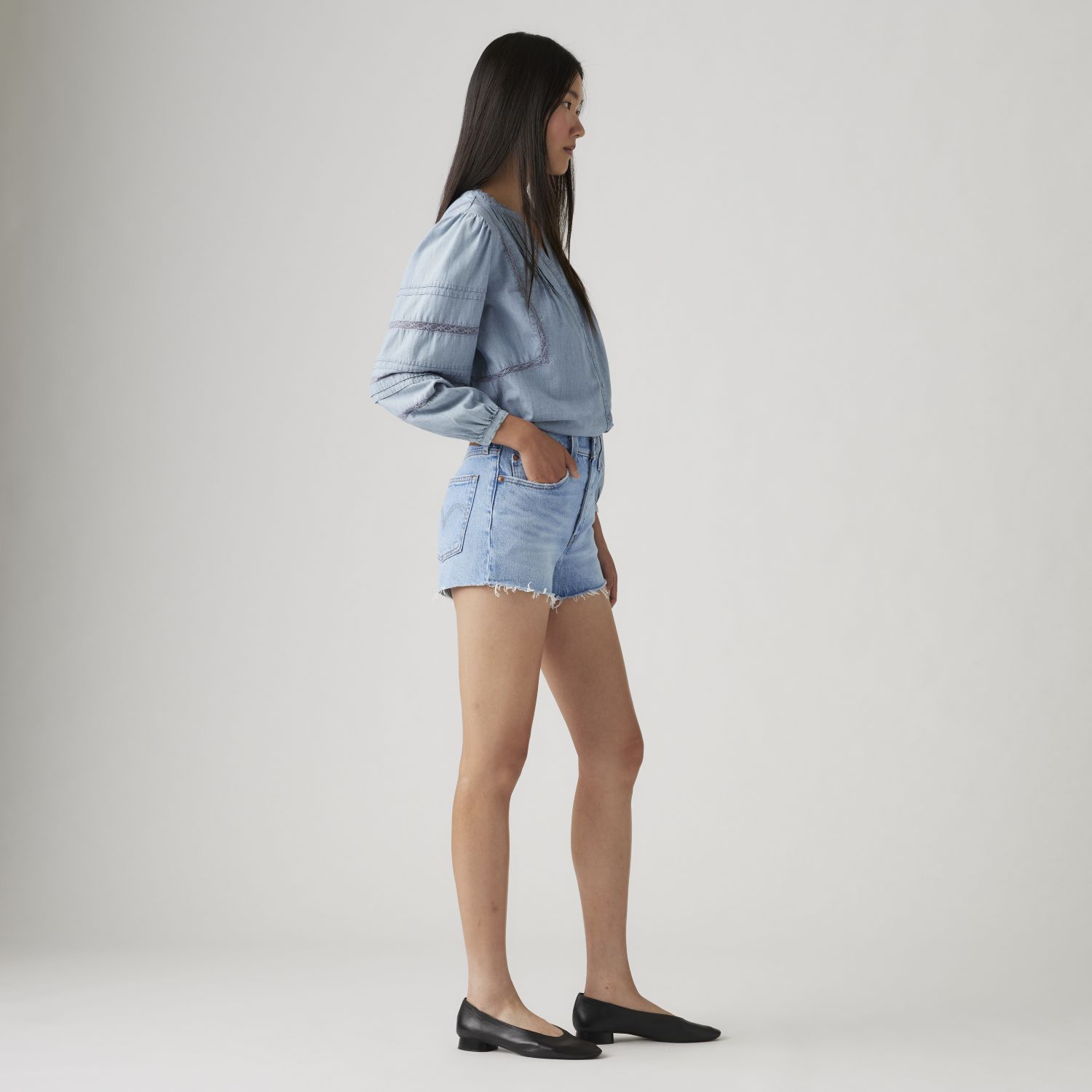 SHORTS MUJER 501 AZUL LEVIS 56327-0474 - 3