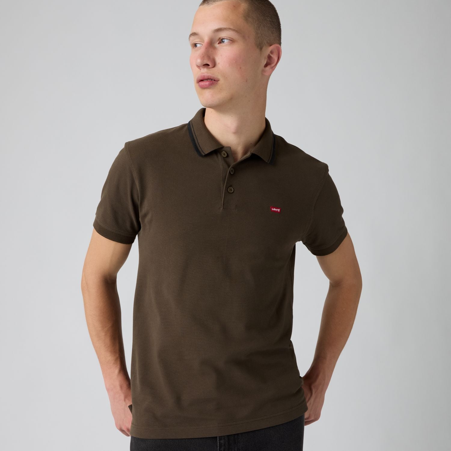 POLO HOMBRE MANGA CORTA CAFÉ LEVIS 35883-0412 - 3