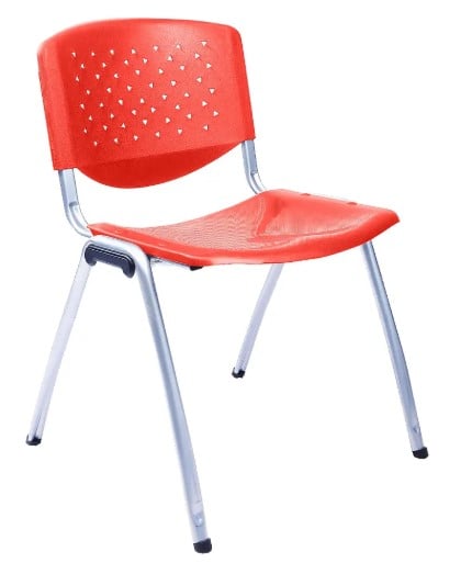 SILLA DE OFICINA ERGONÓMICA - PRISMA ROJO - 2