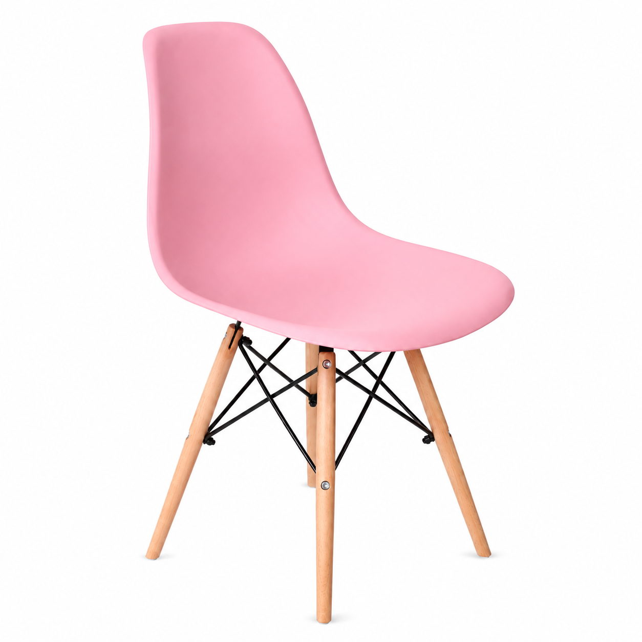 SILLA COMEDOR TERRAZA - EAMES ROSADO - 1