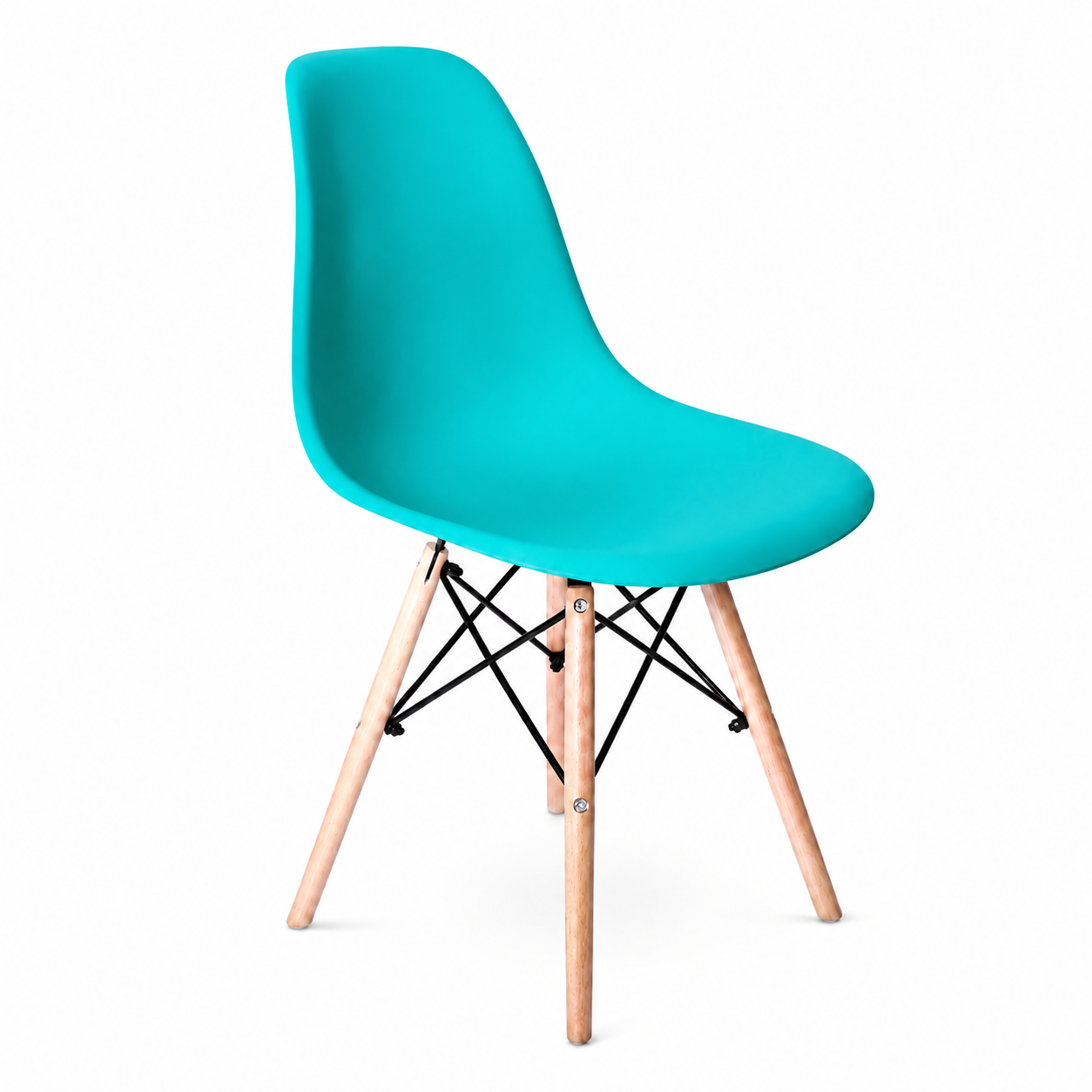 SILLA COMEDOR TERRAZA - EAMES TURQUESA - 1