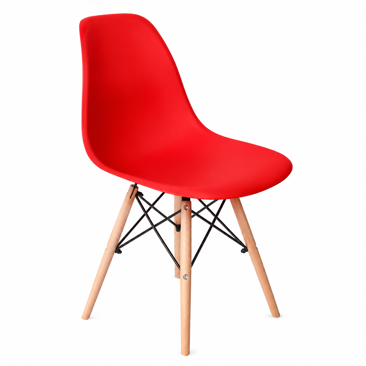 SILLA COMEDOR TERRAZA - EAMES ROJO - 1
