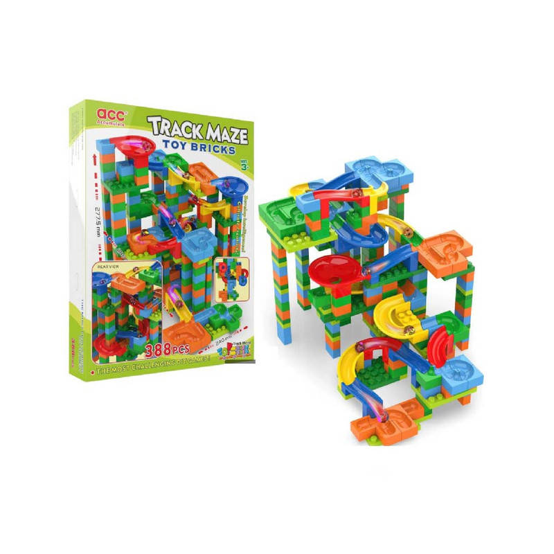 JUEGO MESA DIDÁCTICO PISTA DE CANICAS CON 388 PIEZAS - 1