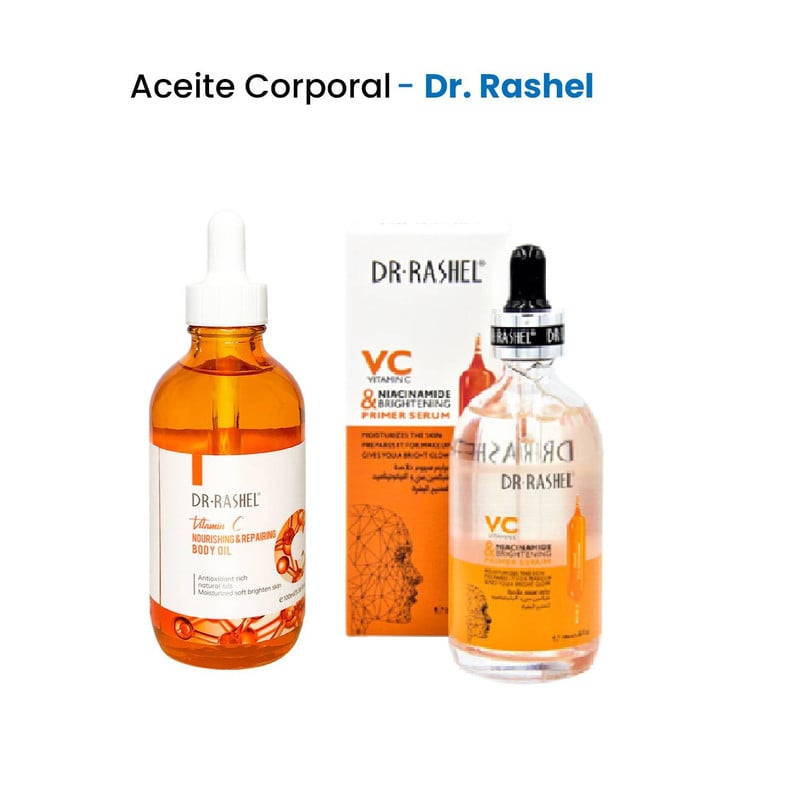 ACEITE CORPORAL VITAMINA C - DR. RASHEL 100ML + SERUM VITAMINA C - 1