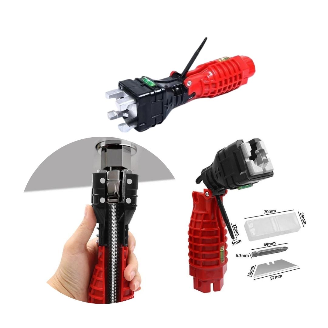 LLAVE MULTIFUNCIONAL PARA GASFITERÍA 18EN1 - 2