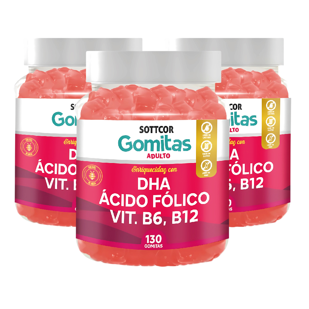 DHA PRENATAL PARA ADULTOS GOMITAS 03 UNIDADES - SOTTCOR - 1