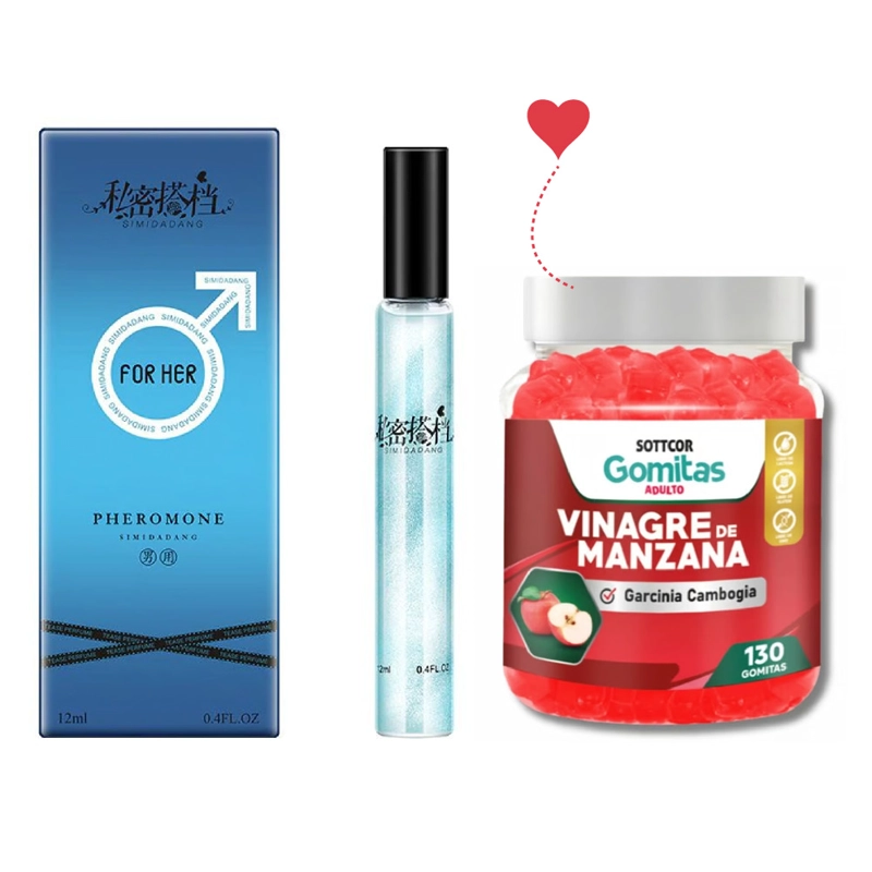 GOMITAS DE VINAGRE DE MANZANA + PERFUME PARA HOMBRES FEROMONAS - 1