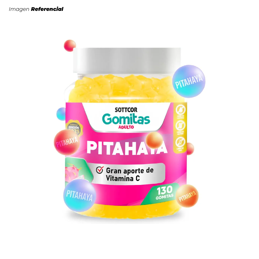 GOMITAS PARA ADULTOS PITAHAYA FIBRA AL 100% DE 130 GOMITAS - 1