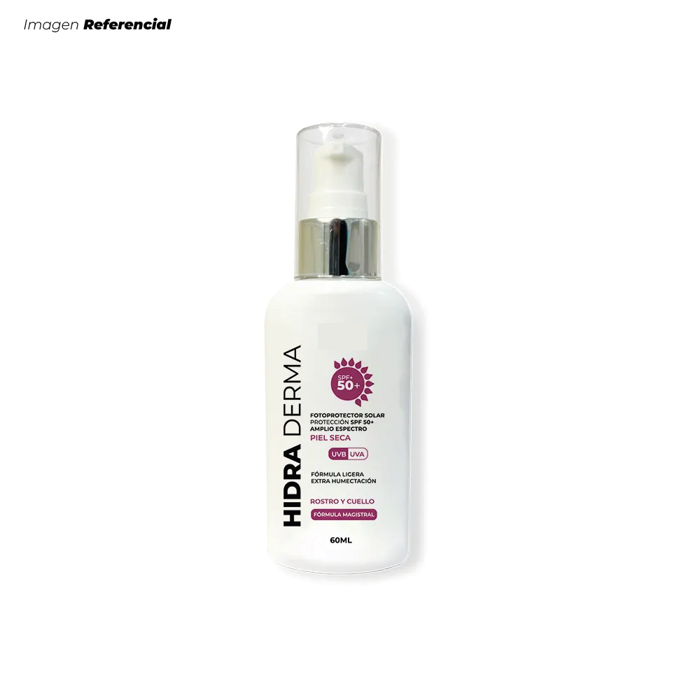 HIDRA DERMA FOTOPROTECTOR SOLAR TOQUE SEDOSO PARA PIEL SECA DE 60 ML. - 1