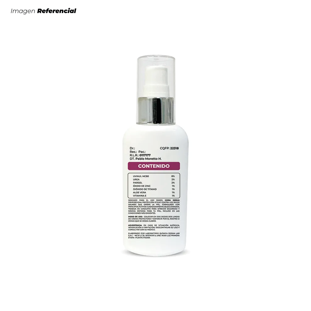 HIDRA DERMA FOTOPROTECTOR SOLAR TOQUE SEDOSO PARA PIEL SECA DE 60 ML. - 2