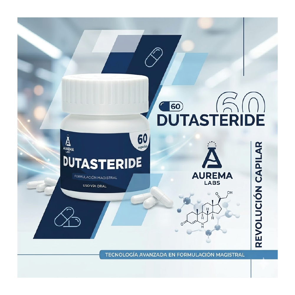 DUTASTERIDE CON 60 CAPSULAS CONTRA LA CAÍDA DEL CABELLO DE AUREMA LABS - 2