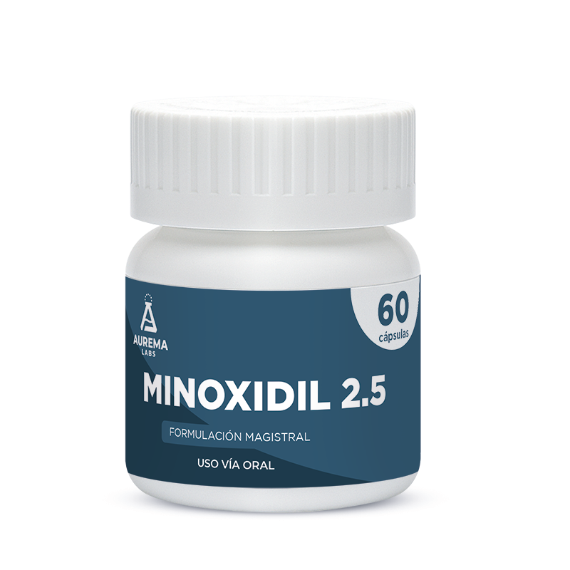 MINOXIDIL 2.5 FORMULA MAGISTRAL TRATAMIENTO ANTI CAÍDA DE 30 CAPS AUREMA LABS - 1