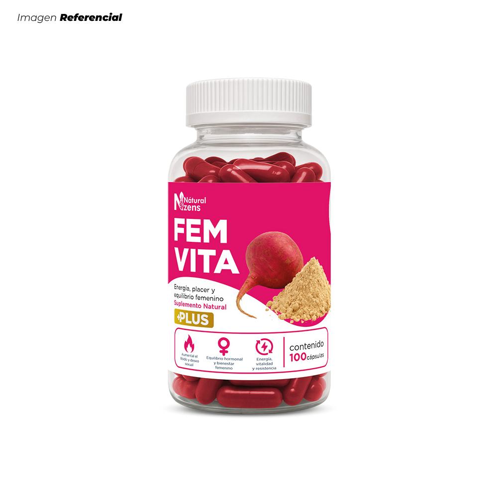 FEM VITA PLUS + EQUILIBRIO ÍNTIMO MACA ROJA 100 CÁPSULAS - 1