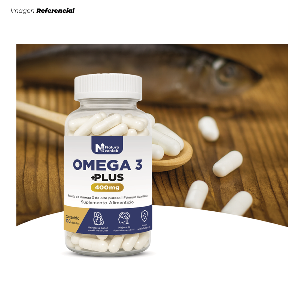 OMEGA 3 PLUS + FUENTE DE ALTA PUREZA 400 MG 100 CÁPSULAS - 1