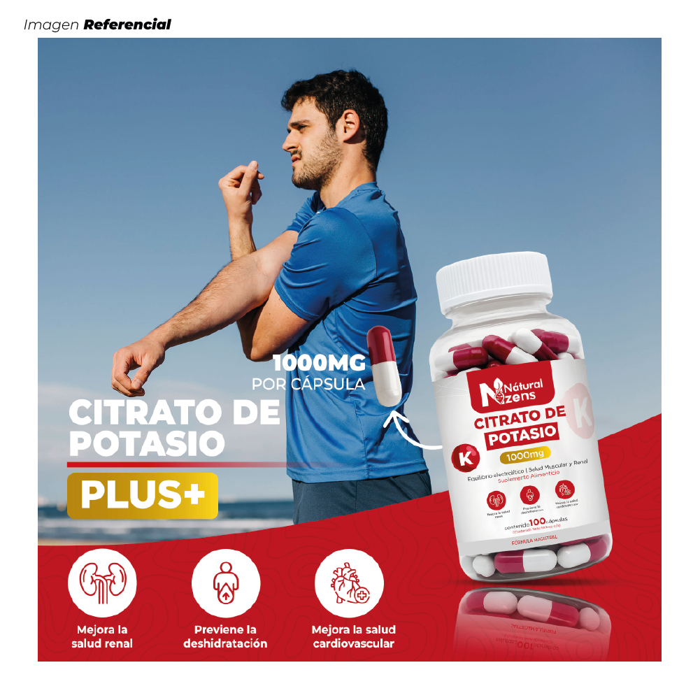 CITRATO DE POTASIO PLUS + MINERALES ESENCIALES 100 CÁPSULAS - 2
