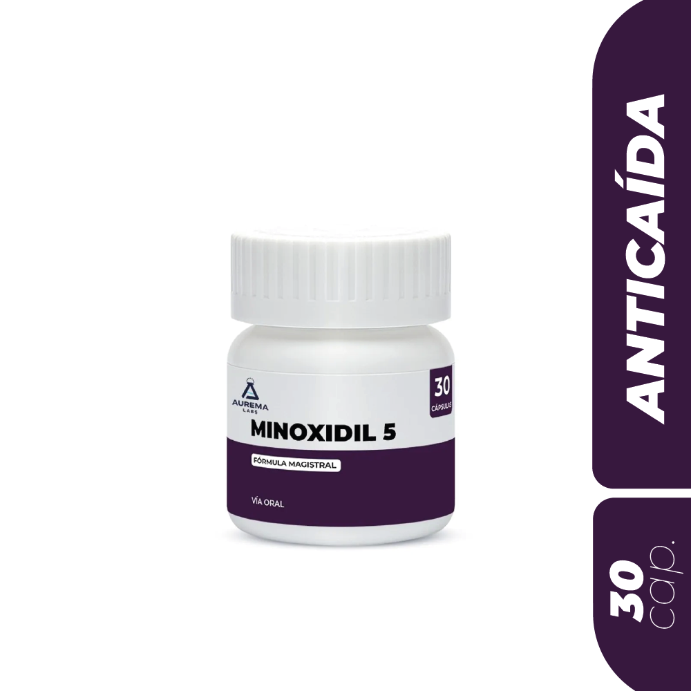 MINOXIDIL 5 PRESENTACIÓN VÍA ORAL CON 30 CAPSULAS PARA EL CABELLO - 1