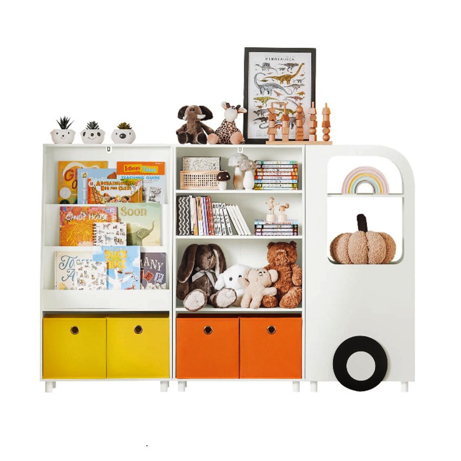 SET DE 3 LIBREROS INFANTIL MULTIUSOS - DIBA MUEBLES - 1