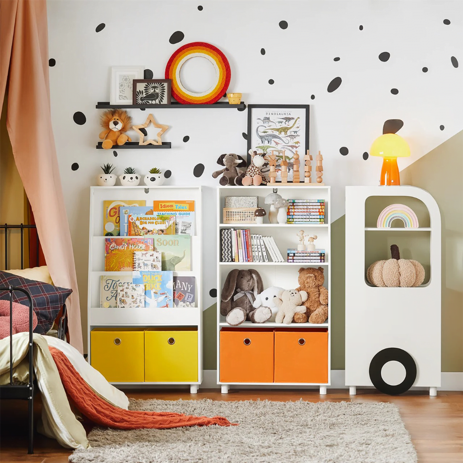 SET DE 3 LIBREROS INFANTIL MULTIUSOS - DIBA MUEBLES - 2
