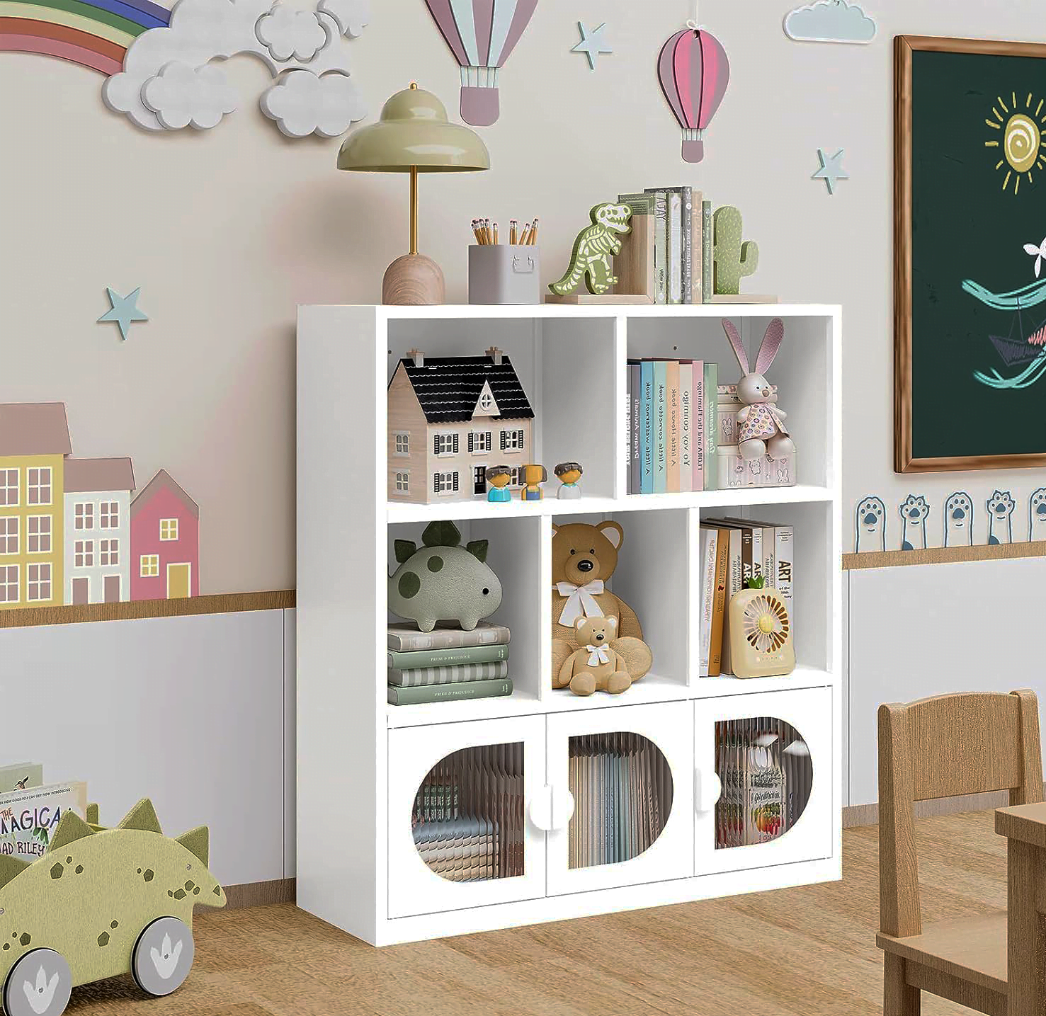 ESTANTE DIBA MUEBLES FERRYS BLANCO ORGANIZADOR INFANTIL - 2
