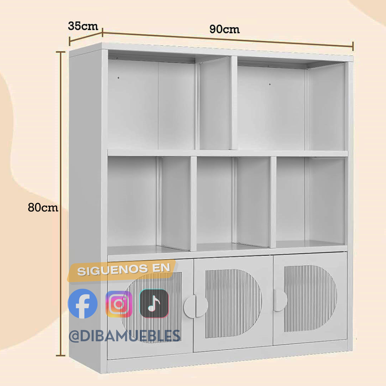 ESTANTE DIBA MUEBLES FERRYS BLANCO ORGANIZADOR INFANTIL - 5
