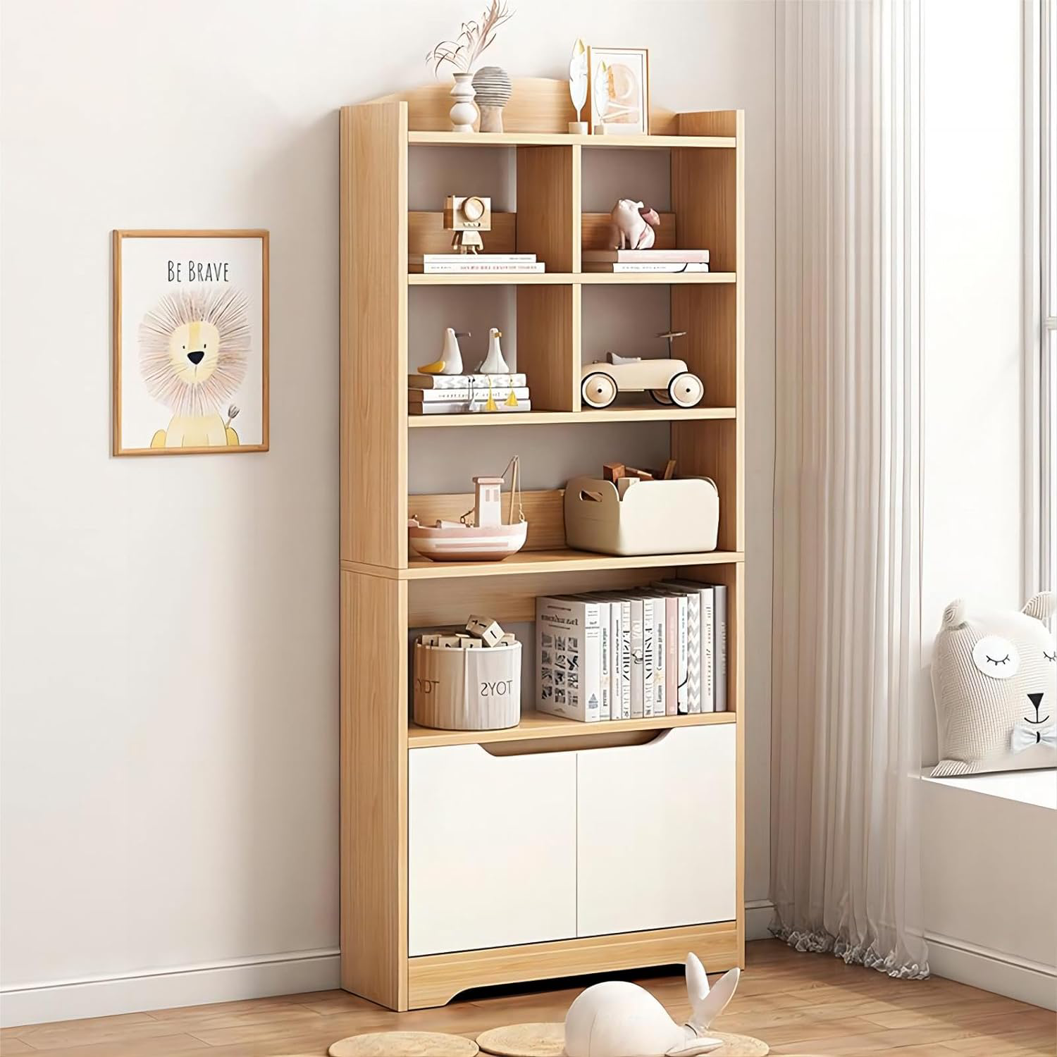 LIBRERO DIBA MUEBLES SPENCY MULTICOLOR MODERNO - 2