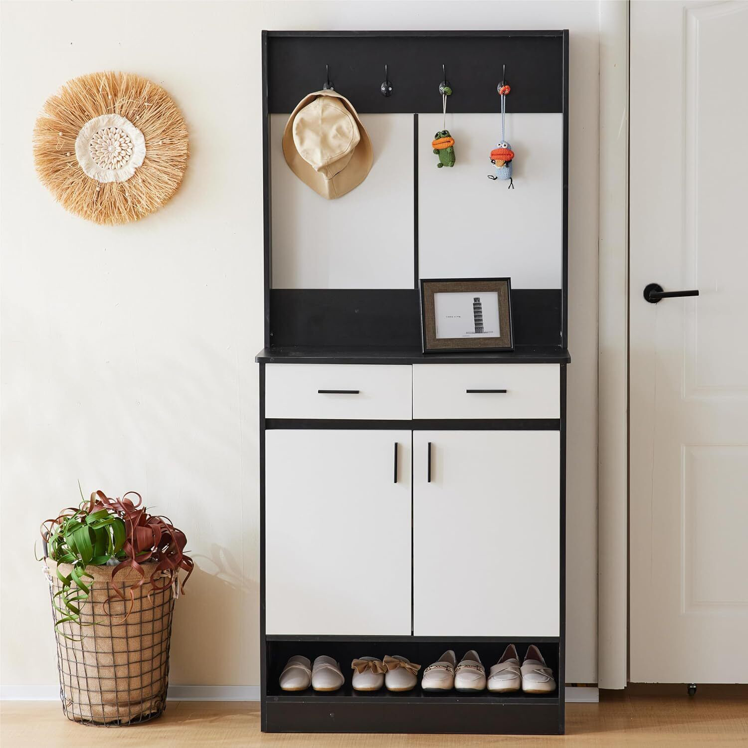 MUEBLE RECIBIDOR ZAPATERA CON PERCHERO MAGGIE - DIBA MUEBLES - 4