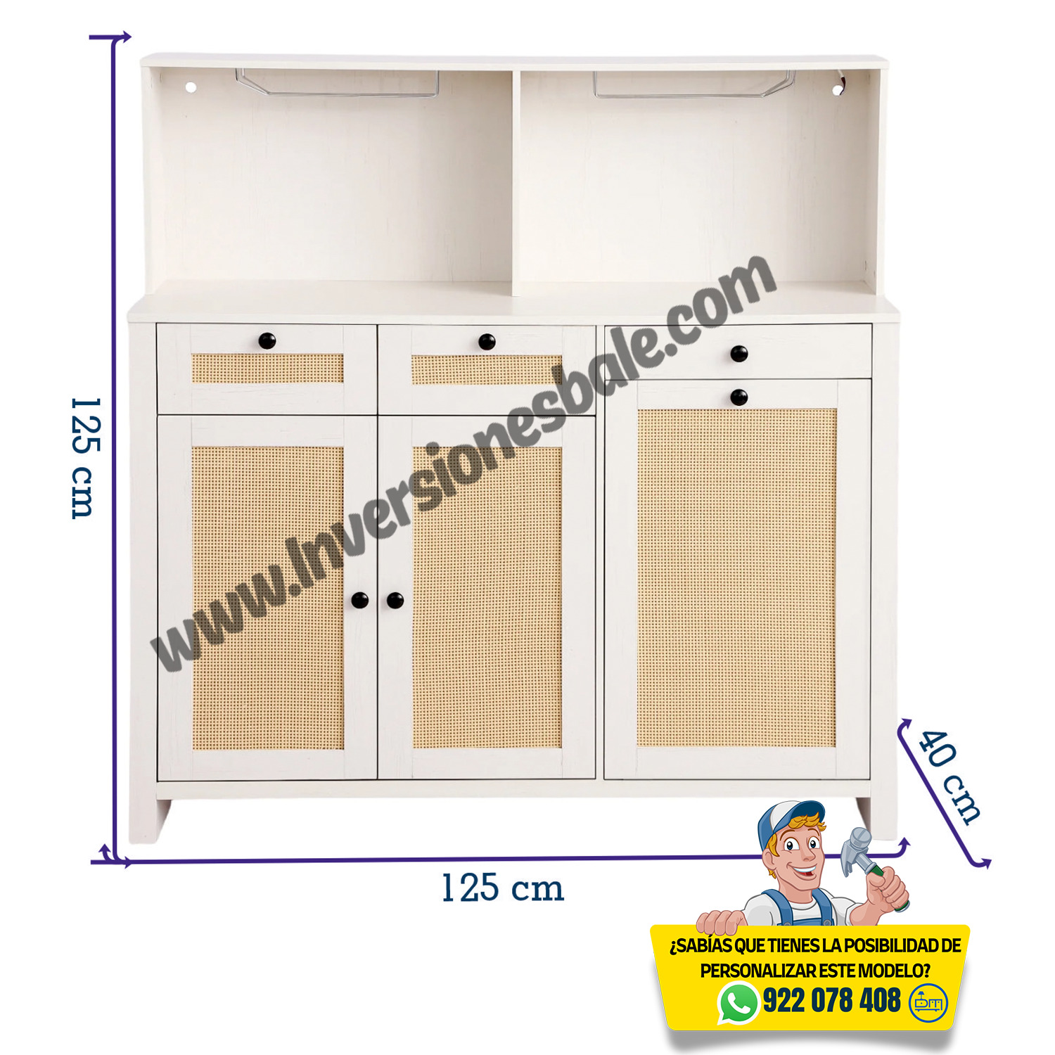 APARADOR MULTIUSOS 3CJ CHOKY - DIBA MUEBLES - 5