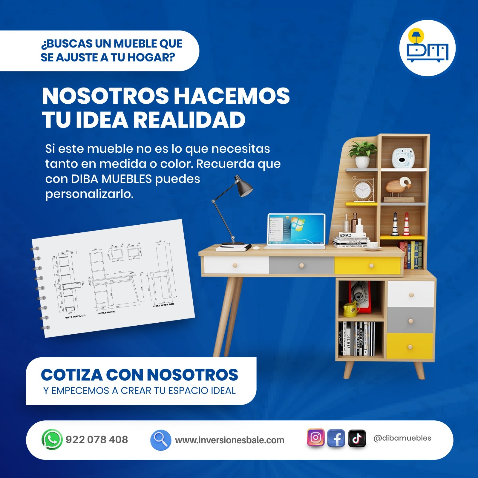 COMODA MODERNA 7CJ MAGY - DIBA MUEBLES - 5