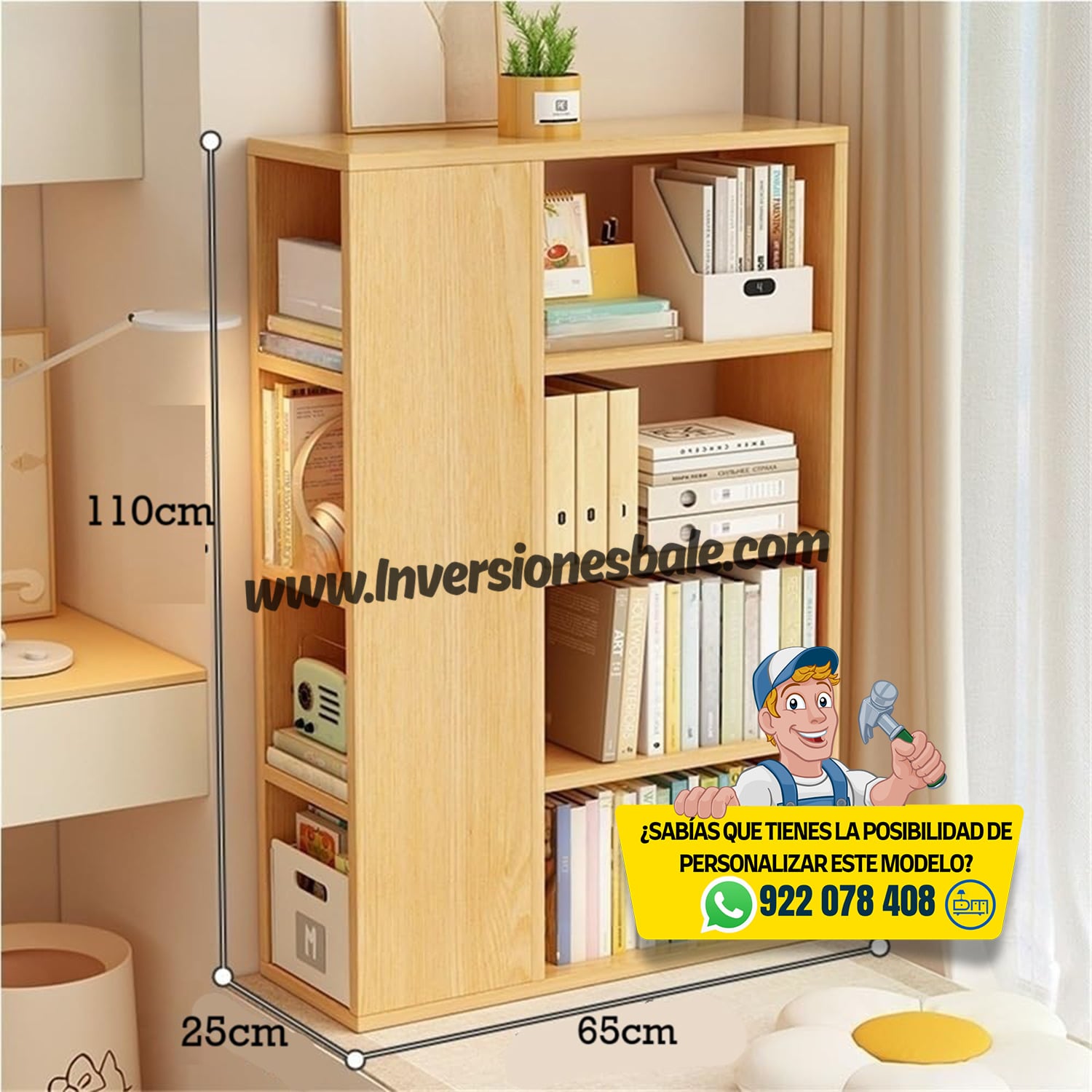 LIBRERO ORGANIZADOR RAMON - DIBA MUEBLES - 3