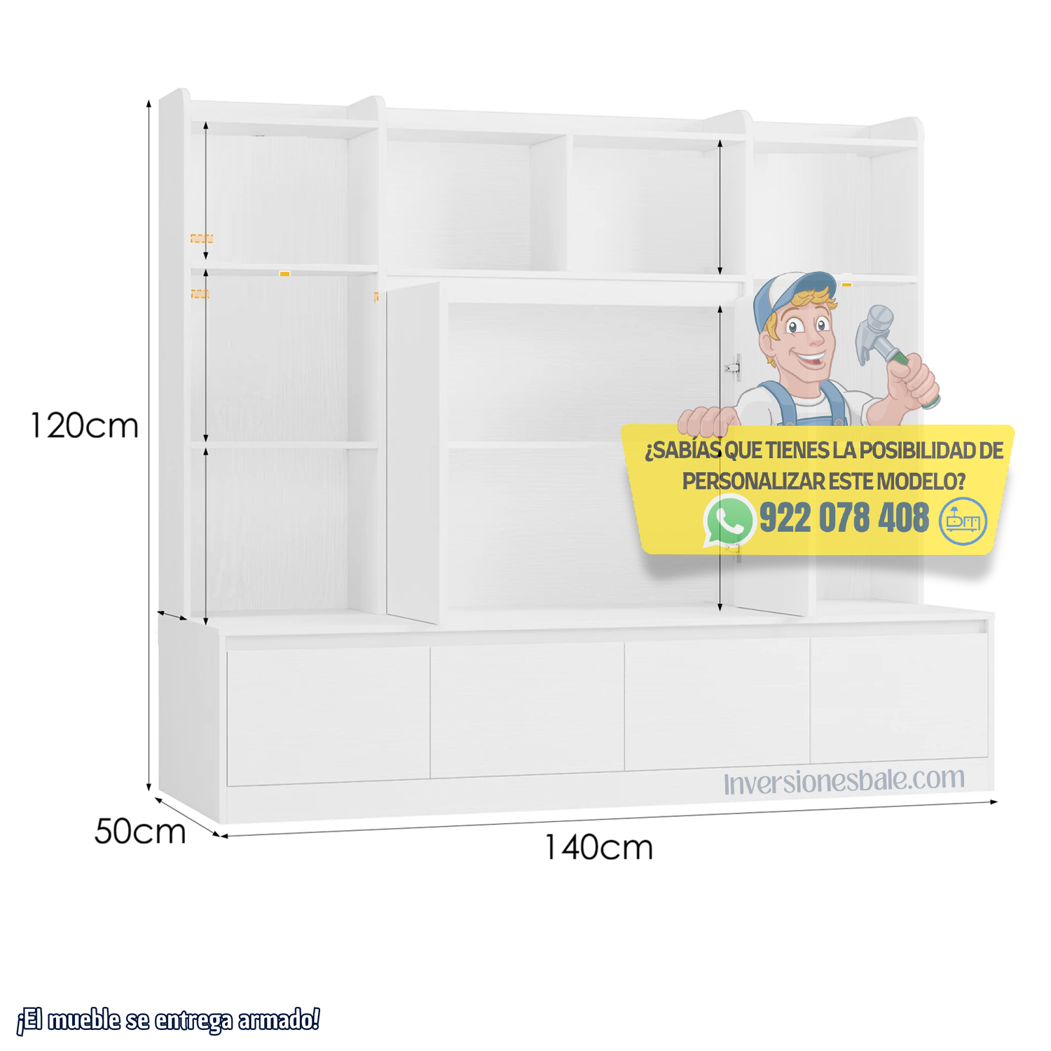 ESTANTE MULTIUSOS INFANTIL TANSY - DIBA MUEBLES - 3