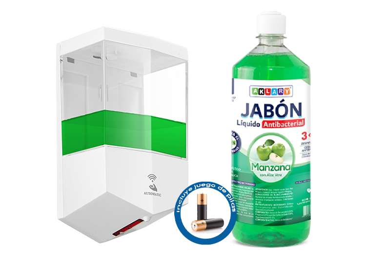 DISPENSADOR JABÓN EXORIAM MODERNO BLANCO DE 600 ML - 1