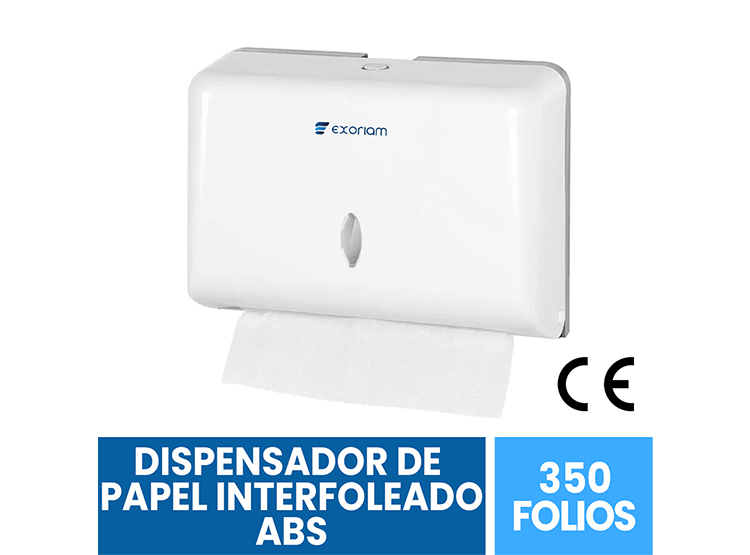 DISPENSADOR PAPEL EXORIAM BLANCO TOALLA INTERFOLIADO ABS - 3