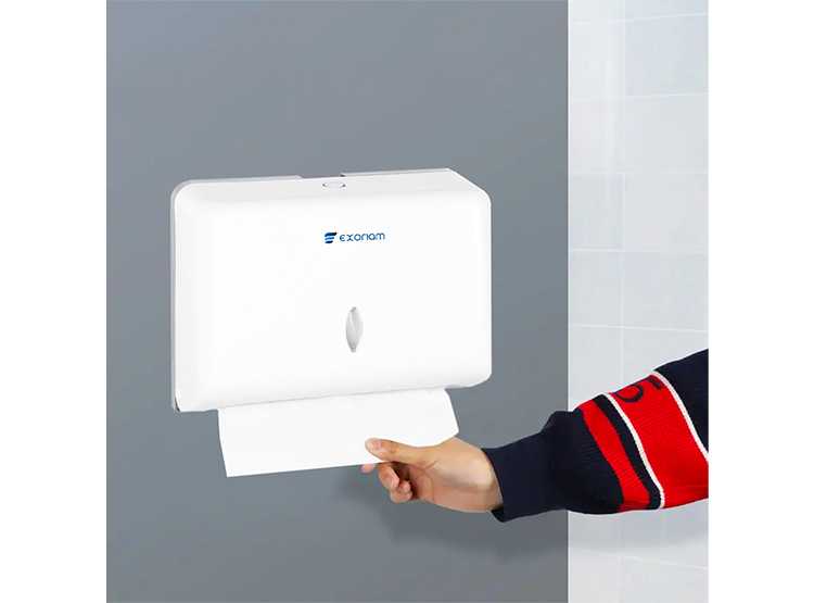 DISPENSADOR PAPEL EXORIAM BLANCO TOALLA INTERFOLIADO ABS - 4