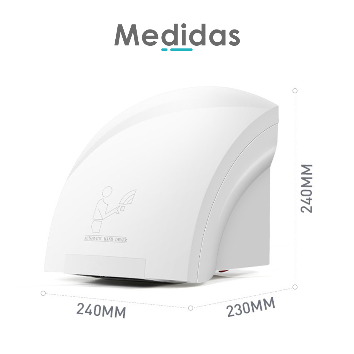 SECADOR MANOS EXORIAM CURVO BLANCO DE 2000W TRANSITO BAJO - 2