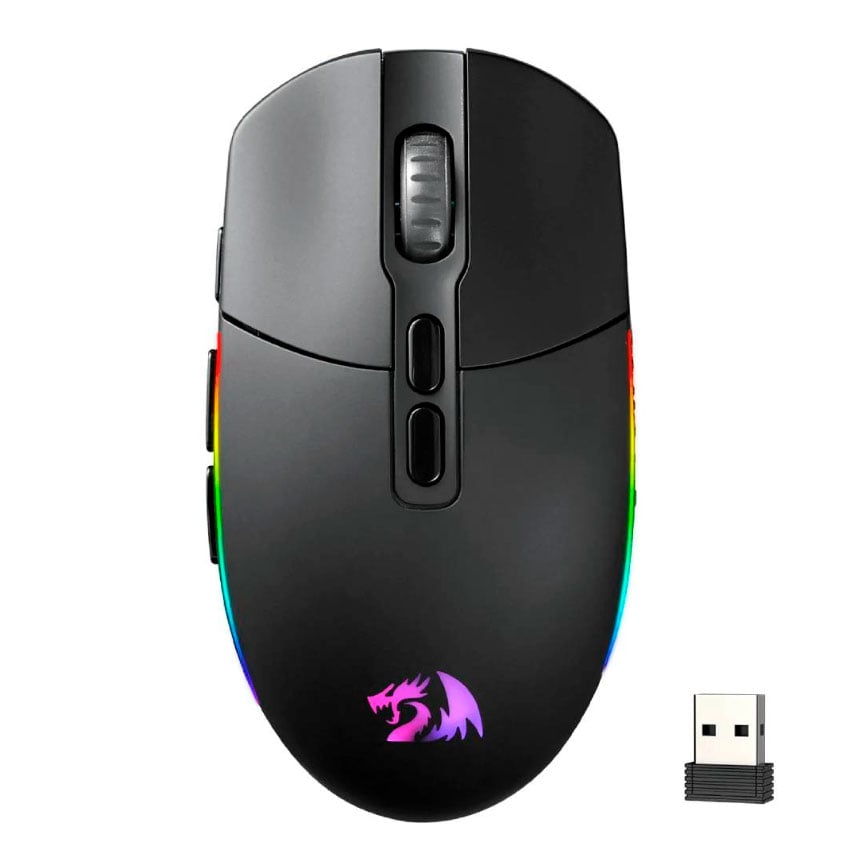MOUSE REDRAGON INVADER PRO M719RGB WIRELESS BLACK - 1