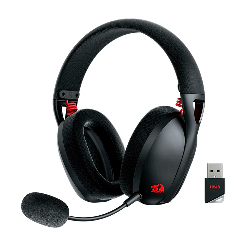 AURICULARES REDRAGON IRE WIRELESS H848 BLACK GAMER CON MICRÓFONO BLUETOOTH Y 3.5 MM - 1