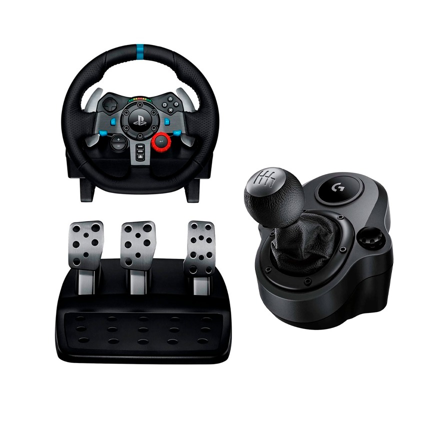 VOLANTE PARA VIDEOJUEGOS LOGITECH G KIT G29 + PALANCA DE CAMBIOS COLOR NEGRO - 1