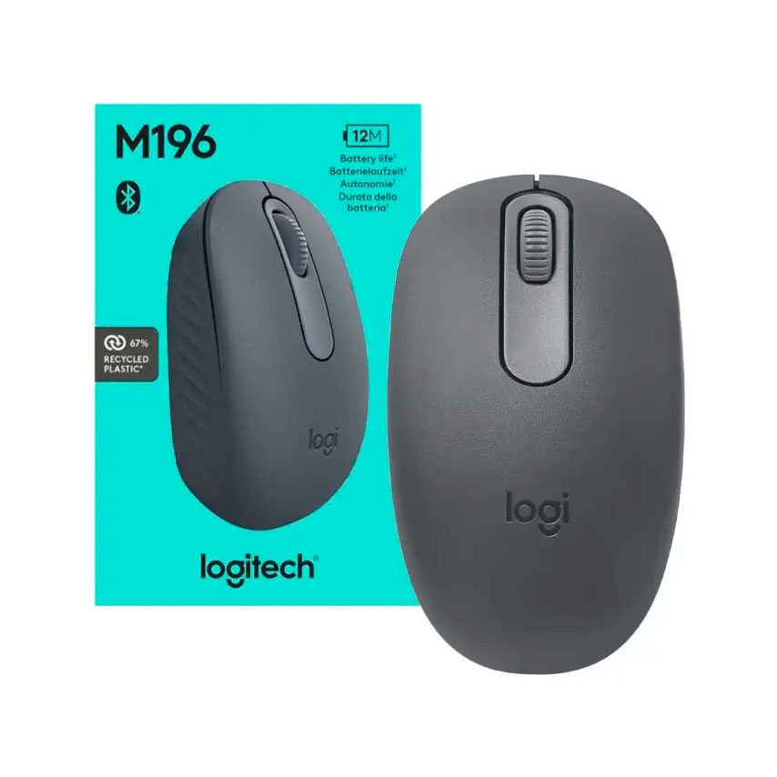 MOUSE LOGITECH M196 INALÁMBRICO BLUETOOTH 1000 DPI, AMBIDIESTRO, 12 MESES DE BATERÍA - 2