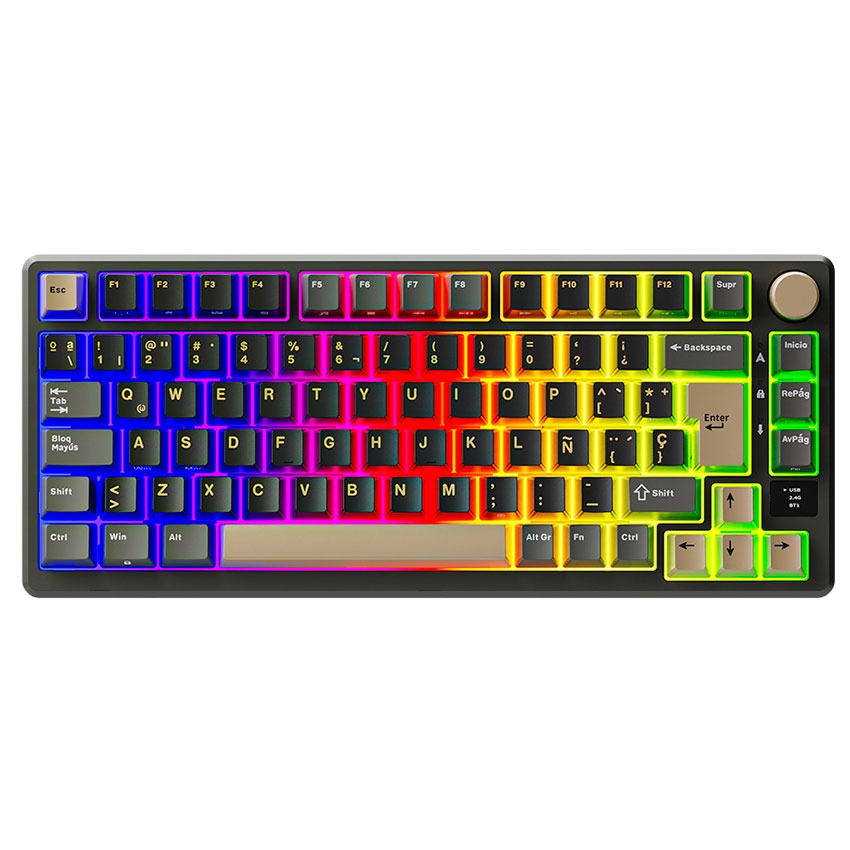 TECLADO ROYAL KLUDGE RK-M75 INALAMBRICO PHANTOM – K SILVER - 1