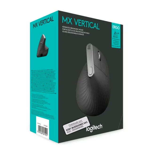 MOUSE LOGITECH MX VERTICAL ERGONÓMICO AVANZADO CON CONECTIVIDAD DUAL - 2