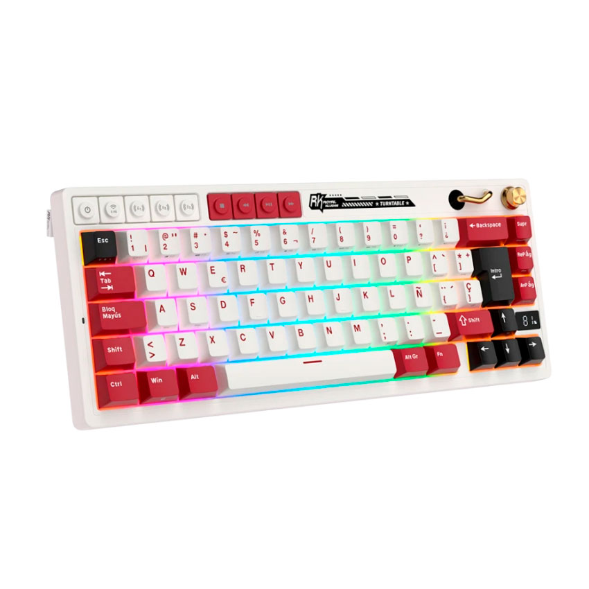 TECLADO INALAMBRICO ROYAL KLUDGE RK M65 FAMICOM – CREAMY - 2