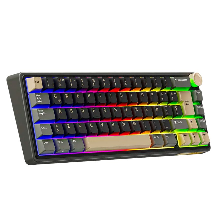 TECLADO ROYAL KLUDGE RK R65 CABLEADO PHANTOM - CHARTREUSE SWITCH - 2