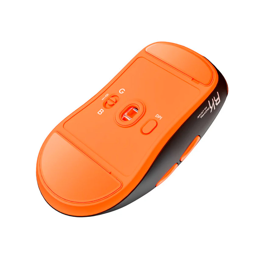 MOUSE INALÁMBRICO ROYAL KLUDGE M30 BLACK ORANGE TRIPLE CONEXIÓN - 2