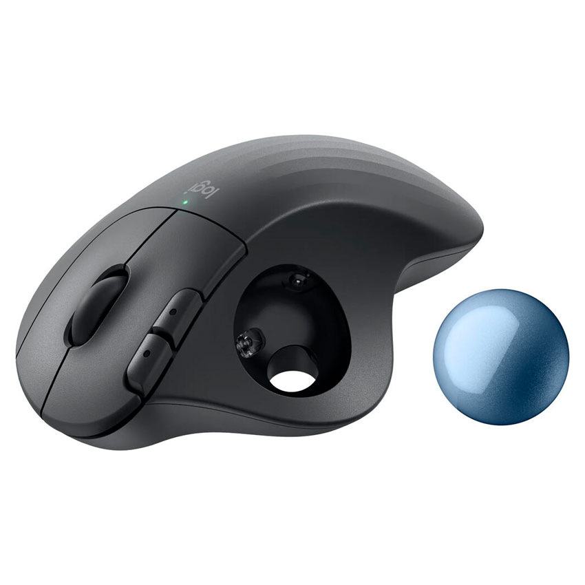 MOUSE LOGITECH ERGO M575S TRACKBALL SILENT WIRELESS BOLT/BLUETOOTH USB-A BLACK - 3
