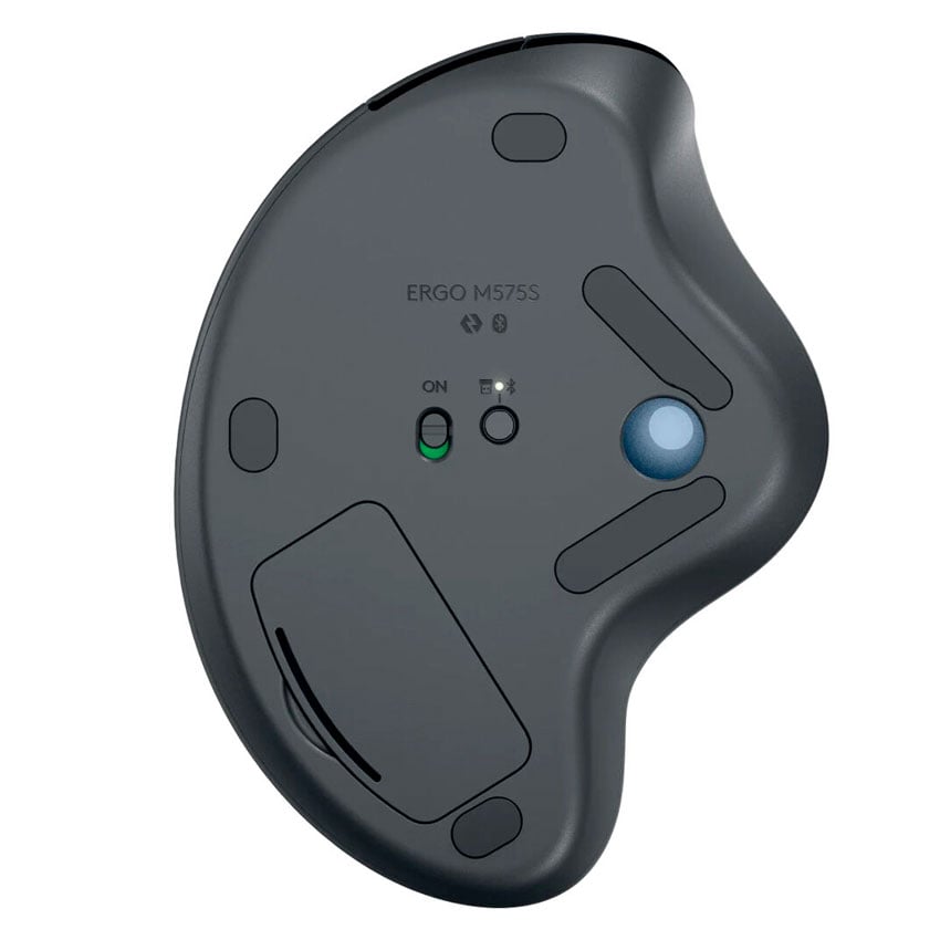 MOUSE LOGITECH ERGO M575S TRACKBALL SILENT WIRELESS BOLT/BLUETOOTH USB-A BLACK - 5